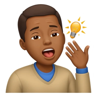 Make a African American yawning sticker