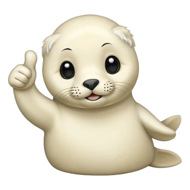 a cute seal giving a thumbs up sticker