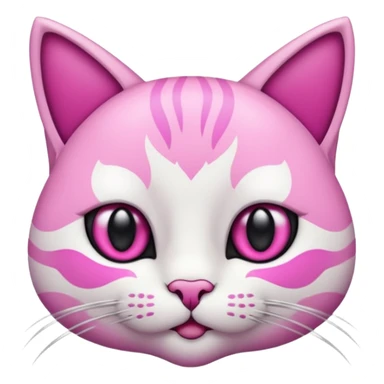 een kat met een paarse staart sticker