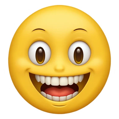 Weird creepy smile emoji sticker