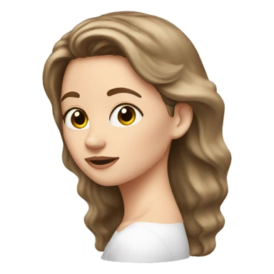 white girl applying cream on face brown hair sticker