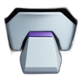 purple and green gundam mecha face sticker