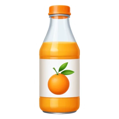 Orange juice bottle sticker