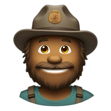 smokey bear smile sticker