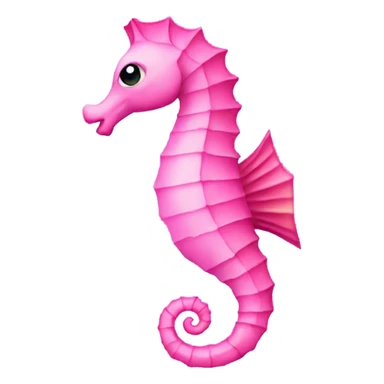 Pink seahorse sticker