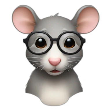Un rat avec des lunettes sticker