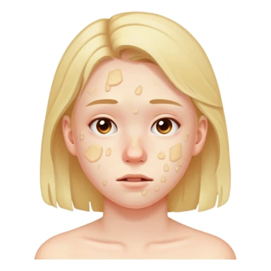 teenager face with acne breakout sticker
