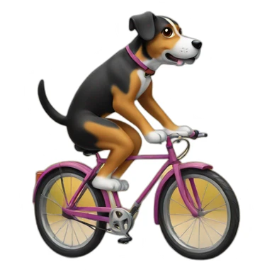 Dog on a bike sticker