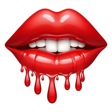 Drippy lips sticker
