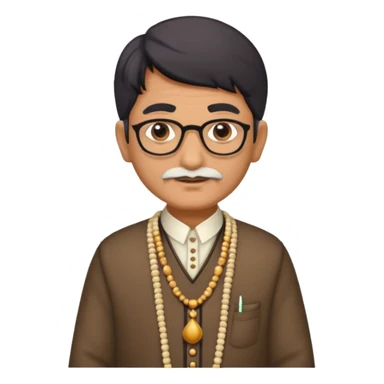 old indian male teacher in traditional attire sticker