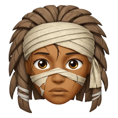 mummy disheveled hair  sticker