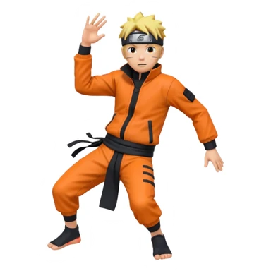 Naruto on pose sticker