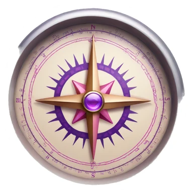 Beautiful classic compass with purple and pink grading sticker