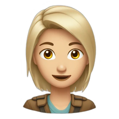 девушка - коричневые волосы - карие глаза - кимоно sticker