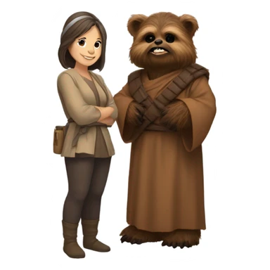 Ewok with a lady sticker