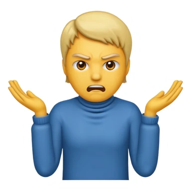 I want an emoji of a person with two hands around their neck and making like an angry face sticker