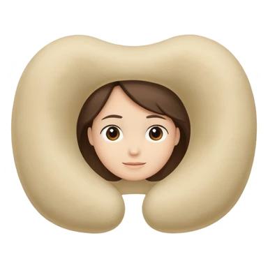 A fluffy memory-foam travel pillow that molds gently to the traveler’s head and shoulders. sticker