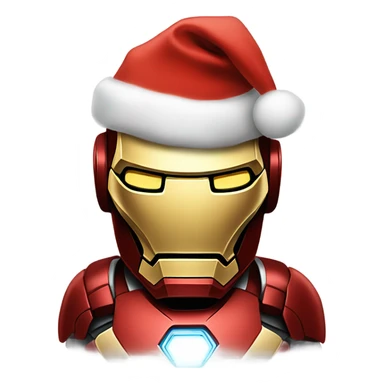 Iron man with Christmas hat  sticker