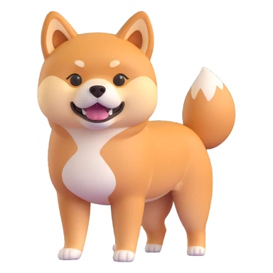 shiba inu, showing muscles sticker