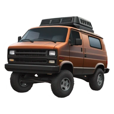 Hot Premium 1985 Dark Trooper Chevy Astro rust off-road van  sticker