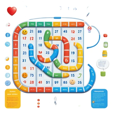 Small Game Board called Journey of Type 1 diabetes and Aging.  Subtext: Aging with Type 1 Diabetes, large enough to read for seniors  sticker