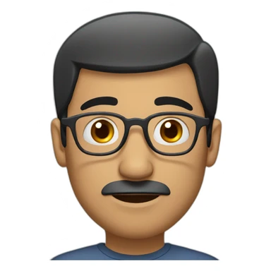 Balding-black-haired-middle-eastern-man-with-glasses-bored sticker