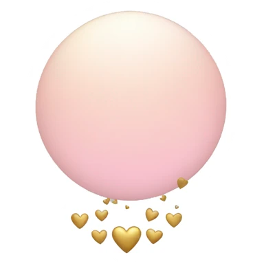 Light pink moon and gold heart  sticker