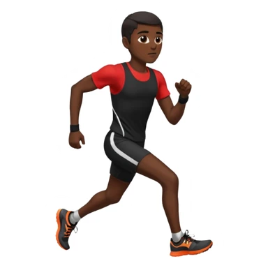 make a short latino runner in black outfit sticker