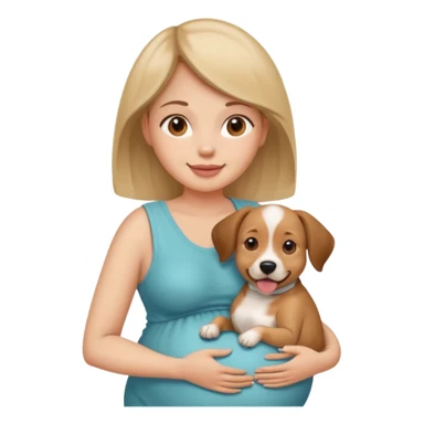 pregnant women dog head sticker