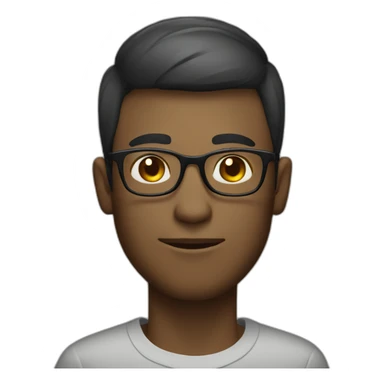 skinny web designer guy with short hair and glasses sticker