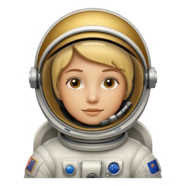 an golden astronaut without helmet sticker