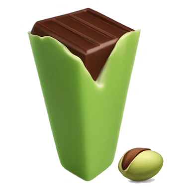 A bar of Dubai chocolate filled with Green pistachio cream sticker