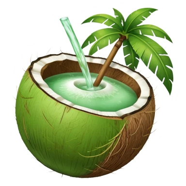 Green Coconut water sticker