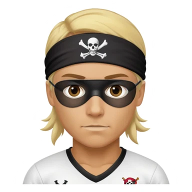Pirate blonde soccer player  sticker