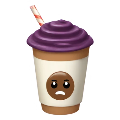 acai in a takeaway cup with nutella  sticker