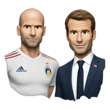 Macron avec Zidane  sticker