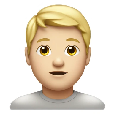 Obese young boy with blonde hair. sticker
