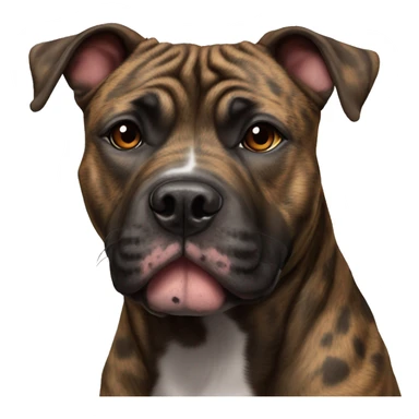 Staffy x bull mastiff brindle sticker