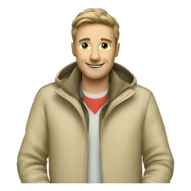 gardener beige jacket trees germany sticker