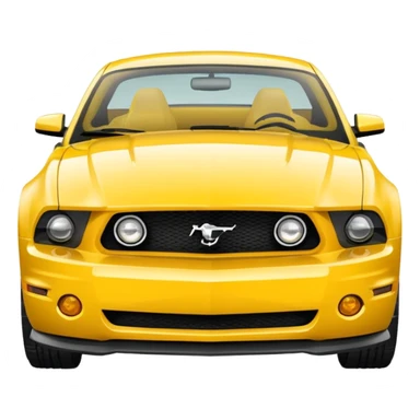 Create a mustang 309 emoji in yellow colour  sticker