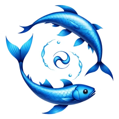 The zodiac symbol Pisces. Two fish in a “yin-yang” formation. sticker