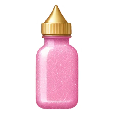 light pink glitter in a little bottle oval sticker