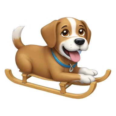  Dog in a sled sticker