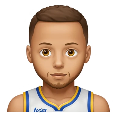 Stephen Curry with no facial hair sticker