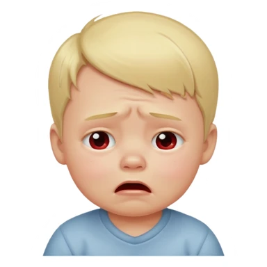 blond baby boy crying sticker
