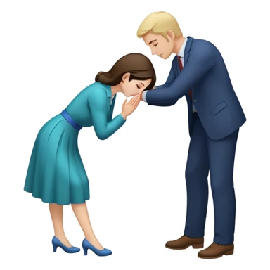 Woman bowing toman sticker