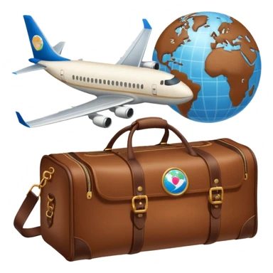 TRAVEL , travel bag , pass board, plane, glob sticker