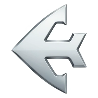 Simple white arrow pointing downwards sticker