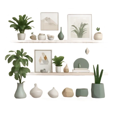 modern-minimalistic-decorated-wall-front-view sticker