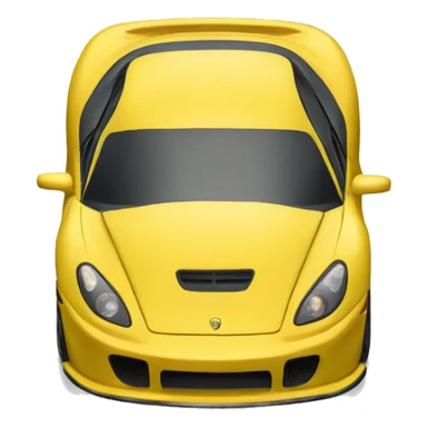 Yellow sports car sticker